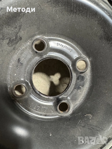 Железни джанти GM 14 4х100, снимка 5 - Гуми и джанти - 52519794