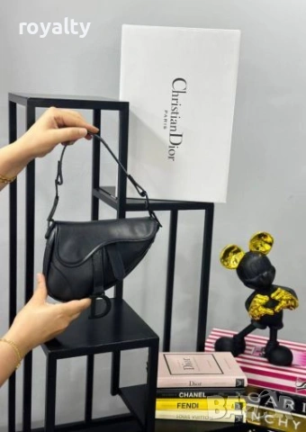 Christian Dior Кожена Черна Дамска Чанта Диор