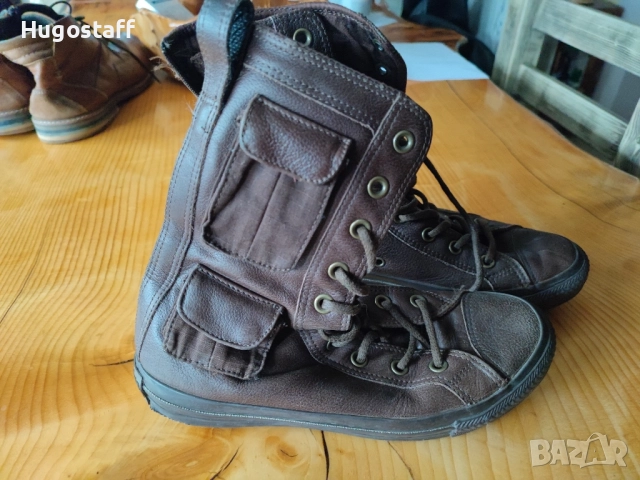 Винтидж бутикови кожени кецове военни кожени Converse Chuck Taylor All Star XHi Combat Safari 38