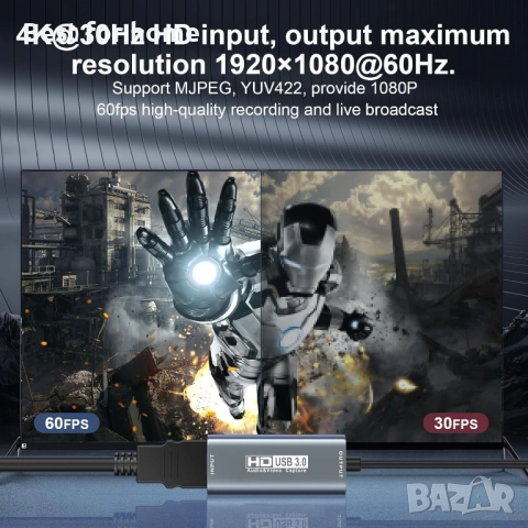 Карта за видеозаснемане, 4K, снимка 4 - Други - 51501048