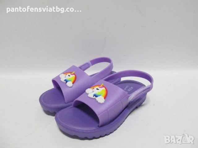 Детски гумени сандали еднорог 24/29, снимка 2 - Детски джапанки - 41225010