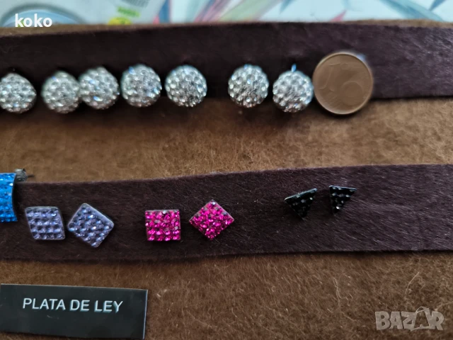 Сребърни обици нови, снимка 8 - Обеци - 50841964