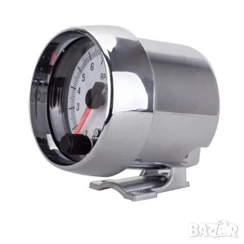 Бял оборотомер 3.75 инча до 11000 RPM за 8 цилиндъра, снимка 2 - Аксесоари и консумативи - 55865462