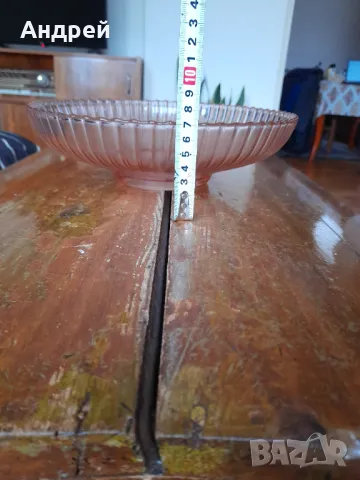 Стара стъклена фруктиера #9, снимка 2 - Други ценни предмети - 49083673