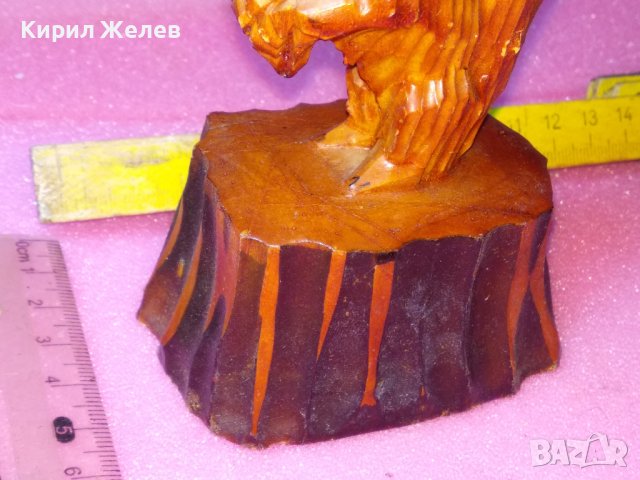 СТАРА РУСКА ФИГУРА КАТЕРИЧКА ЛИПОВО ДЪРВО СКУЛПТУРА ХУДОЖЕСТВЕНА РЪЧНА ИЗРАБОТКА ЛАКИРАНА СССР 42822, снимка 3 - Статуетки - 44186632