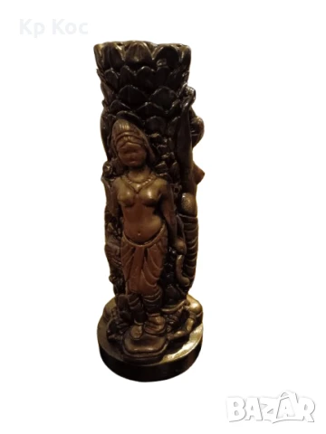 Винтидж ваза/свещник с флорални и индуистки орнаменти, снимка 17 - Антикварни и старинни предмети - 50989131