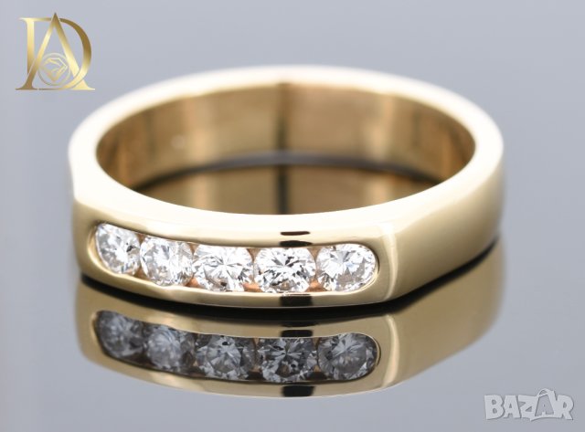 Нов Златен Пръстен с 0.45кт Естествени Брилянти , снимка 2 - Пръстени - 40375675