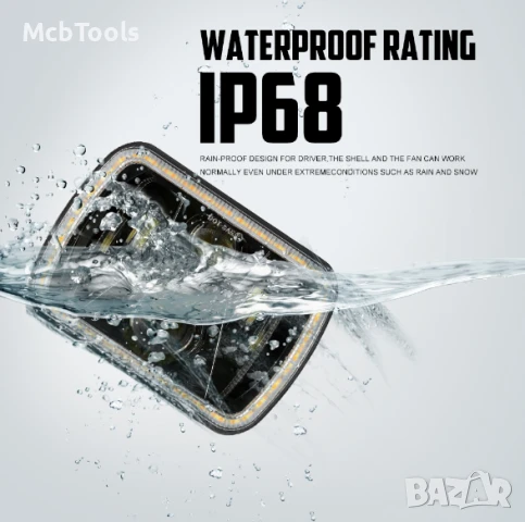 Комплект Правоъгълни LED фарове 5x7" H4 букса, 4 светлини, снимка 3 - Аксесоари и консумативи - 51124153