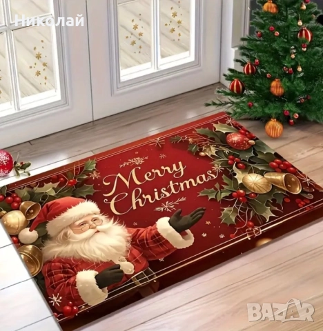 Коледна постелка, снимка 5 - Изтривалки - 52346092