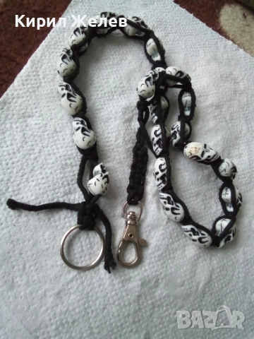 Коланче плетеното с черепи 42928, снимка 3 - Шапки - 52866570