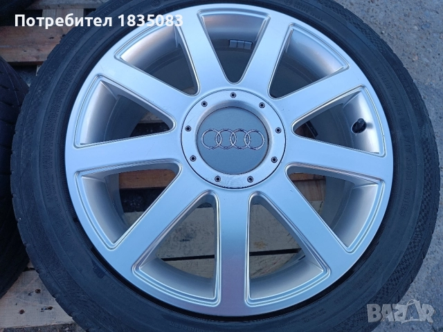 Лети джанти 17ки 5х112 Audi + летни гуми 235/45/17 Continental, снимка 6 - Гуми и джанти - 52228165
