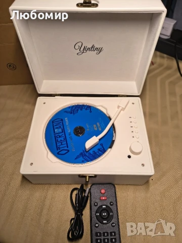 Акумулаторен кожен CD плейър с високоговорители, Bluetooth предавател , снимка 9 - Аудиосистеми - 50754826