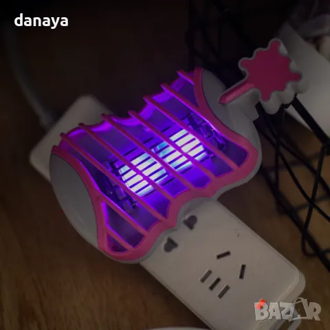 5462 Лампа против комари за контакт 220V, с четка, снимка 2 - Други - 48219326