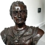 35см-14кг Ruocco статуя-бюст/стара италианска бронзова скулптура/фигура на римски император, снимка 7