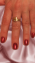 Модерен дамски пръстен тип халка от неръждаема стомана с цирконий Casablanca - размери 17/18/19