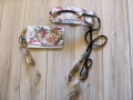 Дамска чанта и колан с мъниста и пера, снимка 2