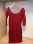 Дантелена червена рокля, размер XS/S, снимка 1 - Рокли - 44390746