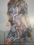 Секси рокля с дълъг ръкав с абстрактни вълнички, снимка 4