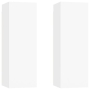 vidaXL ТВ шкафове, 2 бр, бели, 30,5x30x90 см, ПДЧ（SKU:803345