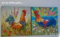 Петел, петли, петлета, rooster painting - Мима / Art by MiMa,  paintings, снимка 5