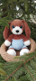 Ръчно Плетено Плюшено Кученце в панталонки, Плетена плюшена играчка Куче, Подарък за бебе