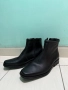 Мъжки кожени боти с цип – черни, номер 44, снимка 4