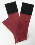 L нови винено червени чорапи с ликра и черна лента, снимка 5