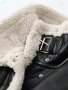 Темпераментно късо дамско кожено яке от еко кожа - 023, снимка 8