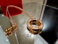 CARTIER Love Rose Gold Large Paved Diamonds Pendant Дамскo Колие, снимка 1