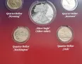 САЩ. ¼ долар
.Комплект. 
 2007 година.
 5 бройки куотъри 2007 год.
 UNC., снимка 4