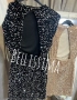 2 цвята елегантна рокля с пайети , снимка 5