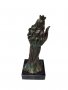 Статуетка Тихи , Метална, Зелена оксидация,14 см., снимка 3