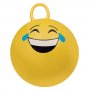 Промоция -50% отстъпка ! Подскачаща гумена топка с дръжкаSmiley Face Yellow