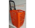 ПРОМО ПОСЛЕДНИ! ПВЦ кошница за пазаруване с колела, 70 литра търговско оборудване, последни бройки., снимка 1 - Стелажи и щандове - 41952277