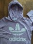 Adidas Originals Trefoil Hoodie Purple Glow - страхотно дамско горнище , снимка 4