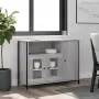 vidaXL Сайдборд, сив сонома, 100x35x75 см, инженерно дърво, снимка 2