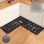 Комплект килимче за кухня черно- 40*60 и 40*120