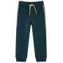 Детски спортен панталон с връв, зелен мъх, 140（SKU:13423, снимка 1 - Детски панталони и дънки - 44802606