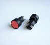 Бутон 2pin EA142 незадържащ НО червен 250V 3A Ф22mm