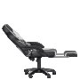 Геймърски стол Carmen 6198 с подвижна опора за крака - Черен/Бял, снимка 6