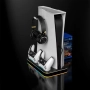 Охлаждаща стойка за Playstation 5 RGB с докинг станция за зареждане с два контролера , снимка 2