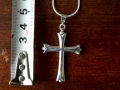 Посребрен ланец с кръст, снимка 2