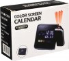 Часовник с прoeкция и календар Color Screen Calendar 8190, На батерии, LЕD дисплей, Чeрен