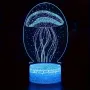 Холограмна 3D LED лампа Медуза-дистанционно управление 16 цвята+други режими на управление, снимка 3