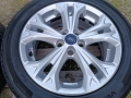 Лети джанти 17ки 5х108 Ford + летни гуми 225/50/17 Hankook, снимка 7
