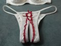 Еротичен комплект от сутиен с отворени чашки колан и изрязана бикина , снимка 10