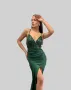 Зелена дамска рокля , снимка 7