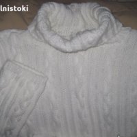 БЯЛО поло плетиво, снимка 2 - Блузи с дълъг ръкав и пуловери - 34835352