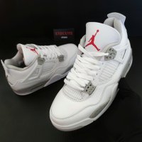 Nike Air Jordan 4 Retro White Oreo Нови Оригинални Обувки Размер 41 Номер Бели , снимка 2 - Кецове - 41681464