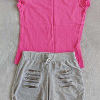 Детски лот тениска и къси панталонки, размер 134-140 см. /10-12 години, снимка 1 - Детски комплекти - 39881625
